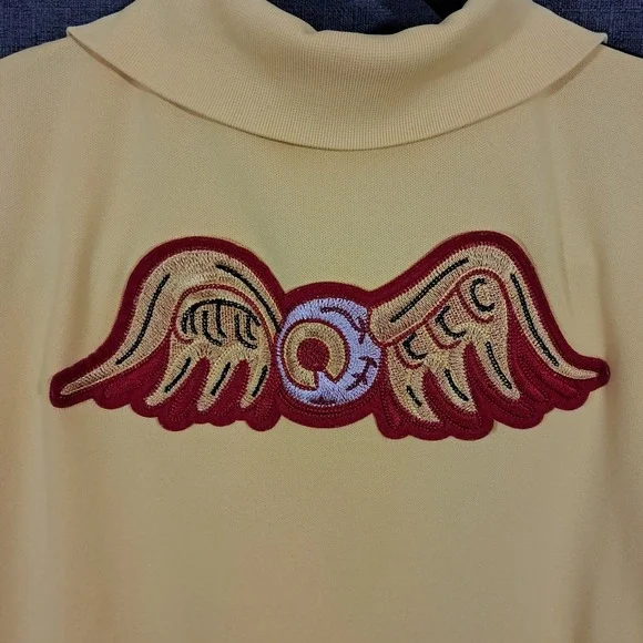 Vintage 2000s Von Dutch Full Zip Track Jacket Yellow Retro Y2K Biker Baddie - Picture 12 of 13